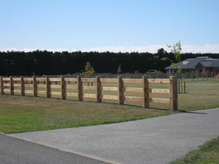 3 rail wooden fencing